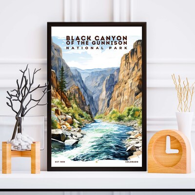 Black Canyon of the Gunnison National Park Poster, Travel Art, Office Poster, Home Decor | S8 - image5